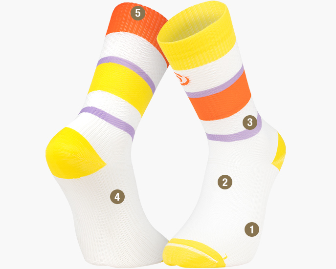 Light RUN high Ibiza socks Orange retro